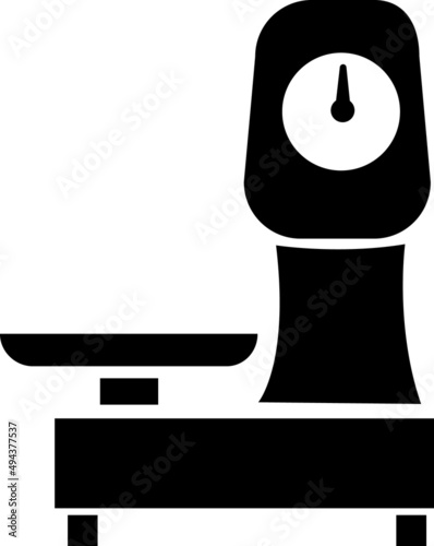 Weigher scales flat vector icon. Hand drawn style design illustrations..eps