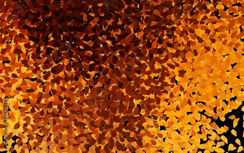 Dark Orange vector template with chaotic shapes.
