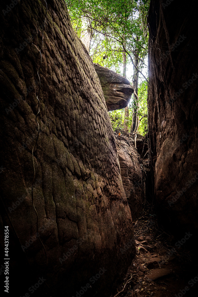 naga stone Rock shave like a snake head at Naked cave Nakhon Phanom Thailand naga stone Rock shave like a snake head at Naked cave Nakhon Phanom Thailand