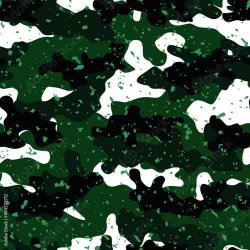 Camouflage clothing. Fabric for factory printing. Vector.