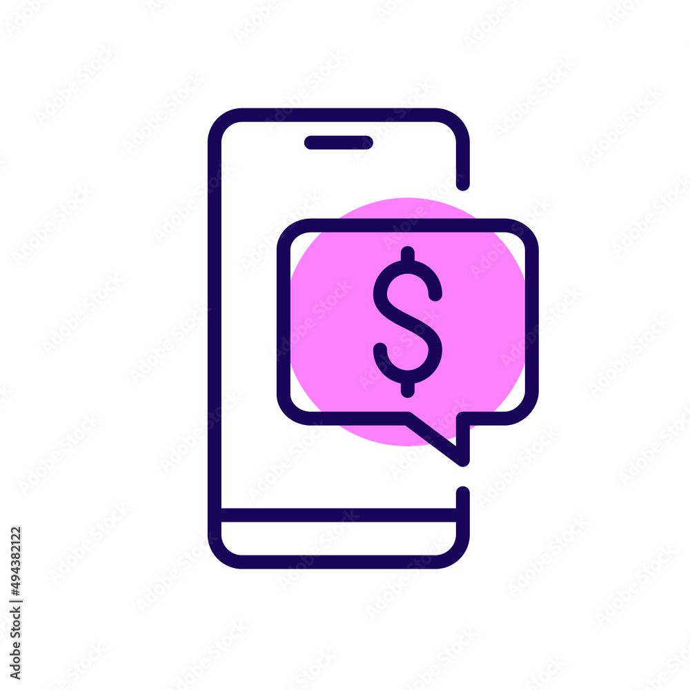 Bank message alert. Pixel perfect, editable stroke icon Bank message alert. Pixel perfect, editable stroke icon