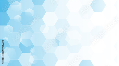 Hexagonal light blue background illustration.