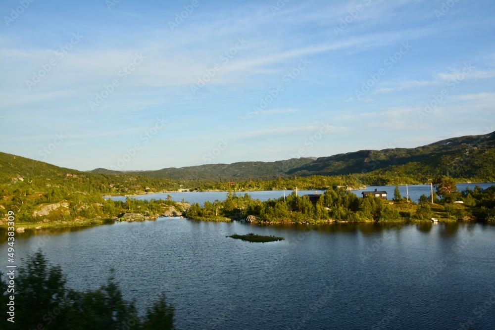 Fototapeta premium lake and mountains
