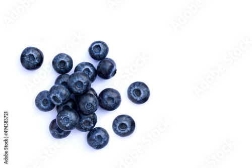 blueberries isolated on white background Fototapete