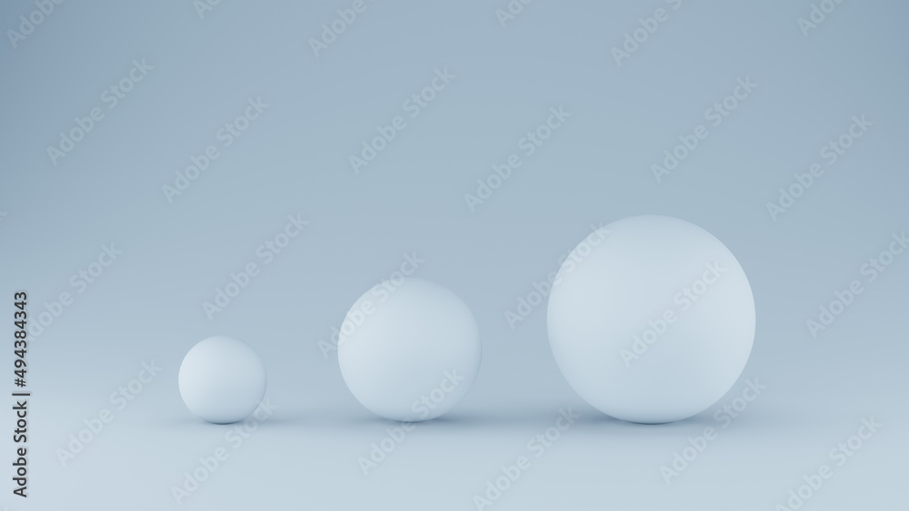 Light blue colored spheres, 3d render Light blue colored spheres, 3d render