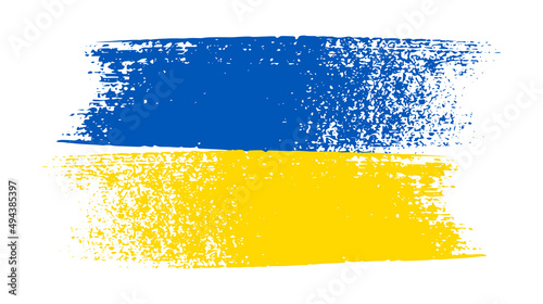 Ukrainian national flag in grunge style