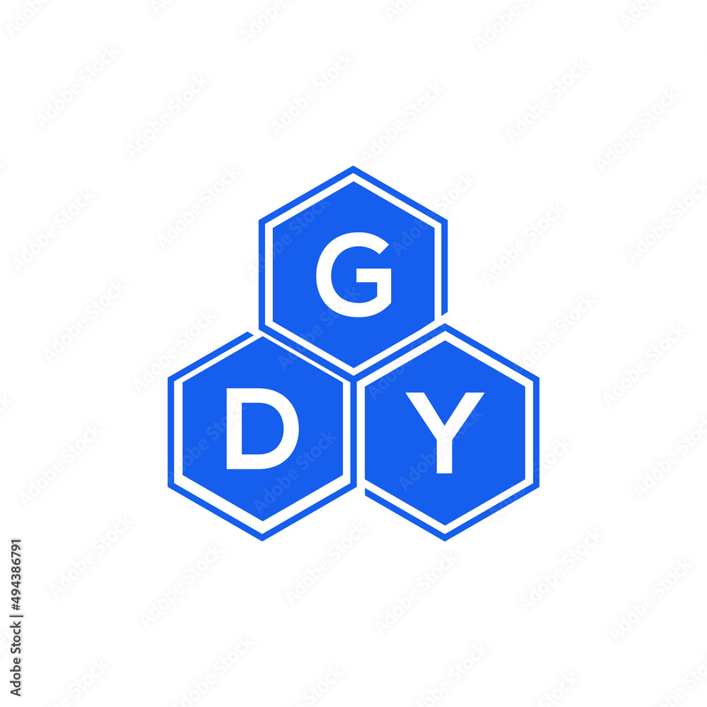 GDY letter logo design on black background. GDY  creative initials letter logo concept. GDY letter design. - obrazy, fototapety, plakaty 