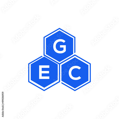 GEC letter logo design on black background. GEC  creative initials letter logo concept. GEC letter design. photo