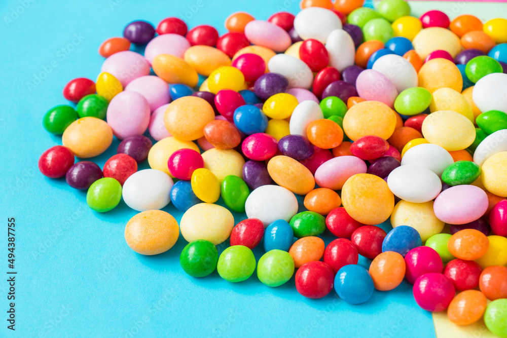 Obraz premium Candies on the colorful background