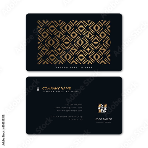 editable luxury black gold business cards
