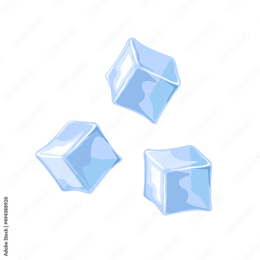 Realistic ice cubes collection, vector illustration Realistic ice cubes collection, vector illustration