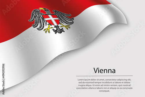 Wave flag of Vienna is a state of Austria
