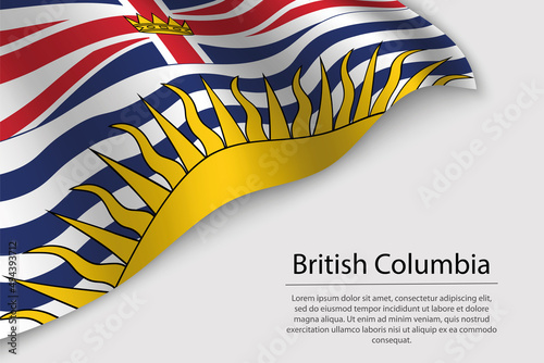 Wave flag of British Columbia is a region of Canada