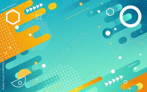 Memphis polygonal geometric background, abstract background, vector illustration