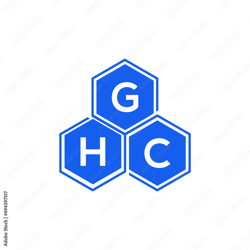Obraz premium GHC letter logo design on White background. GHC creative initials letter logo concept. GHC letter design. 