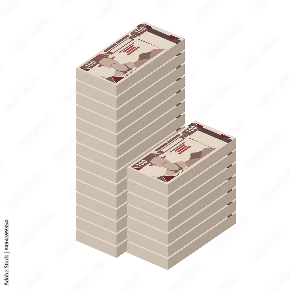 Lilangeni Vector Illustration. Eswatini money set bundle banknotes. Paper money 100 E. Flat style. Isolated on white background. Simple minimal design. Lilangeni Vector Illustration. Eswatini money set bundle banknotes. Paper money 100 E. Flat style. Isolated on white background. Simple minimal design.