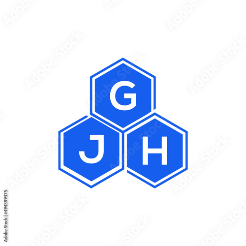GJH letter logo design on White background. GJH creative initials letter logo concept. GJH letter design. 