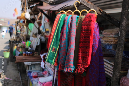 colorful clothes in a shop