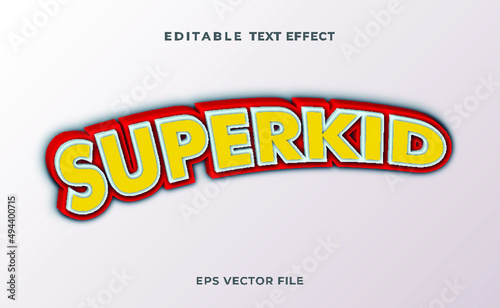 3d superkid text effect