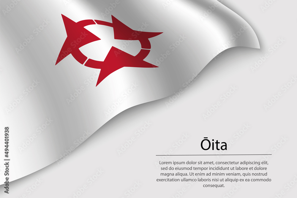 Wave flag Ōitaof is a region of Japan Wave flag Ōitaof is a region of Japan