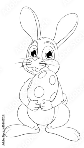 Easter Bunny Rabbit With Ea...