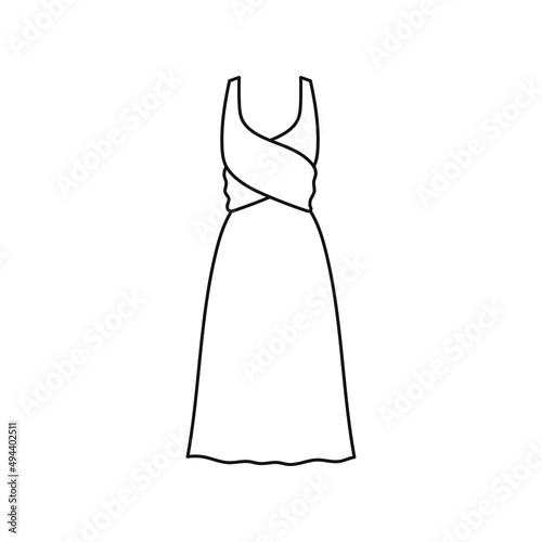 Summer dress simple vector illustration