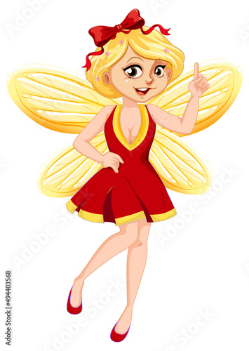 Beauty fairy on a white background