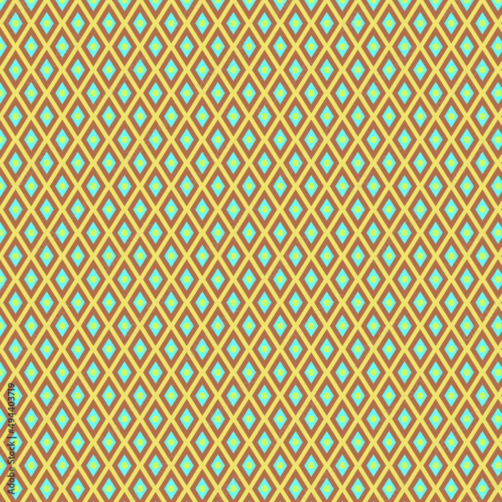 Geometric pattern of diamonds on a yellow background. Geometric pattern of diamonds on a yellow background.