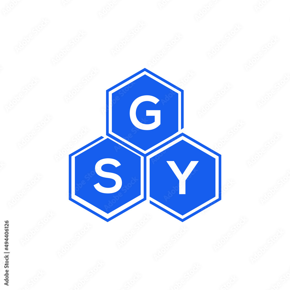 GSY letter logo design on black background. GSY  creative initials letter logo concept. GSY letter design.