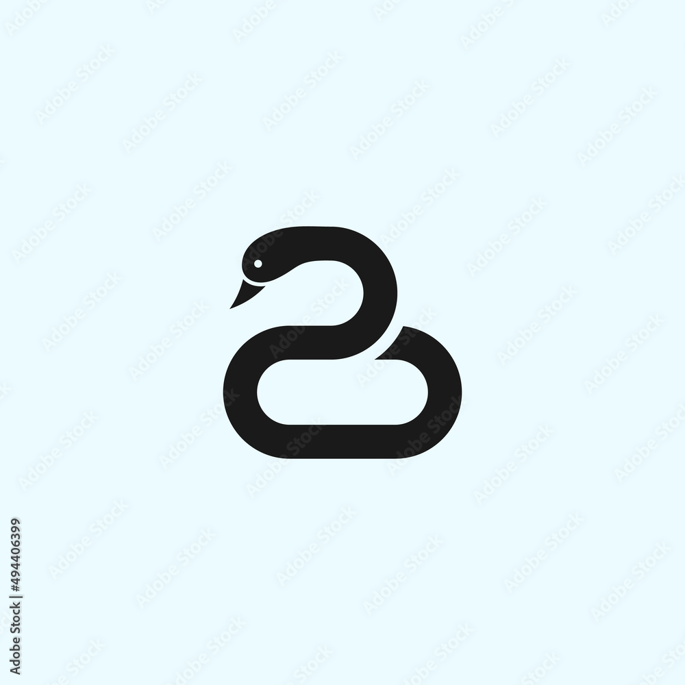Naklejka premium swan b logo or swan logo