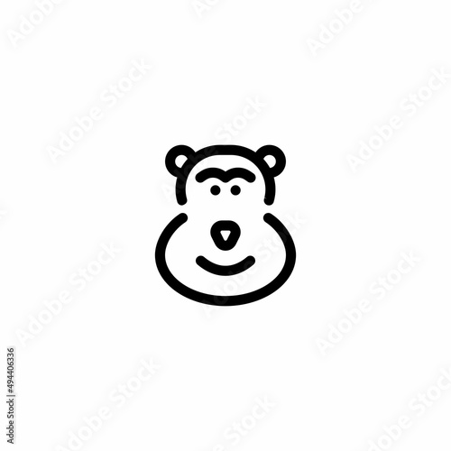 monkey jocko ape Outline Icon, Logo, and illustration photo
