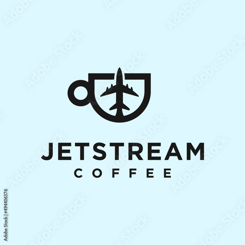 coffee jet logo or cafe logo