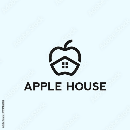 apple house logo or fruit logo