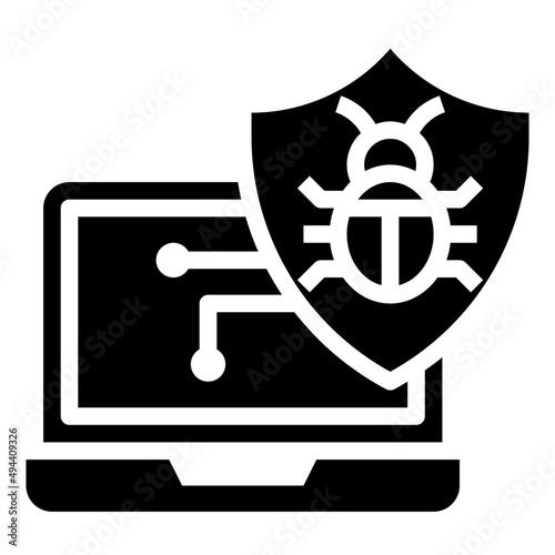 ANTIVIRUS glyph icon,linear,outline,graphic,illustration