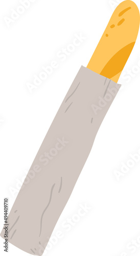 French Bread Baguette Cartoon Illustration