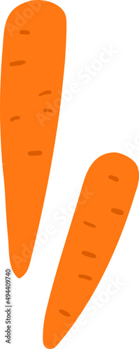 Fresh Carrot Cartoon Illustration