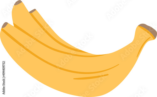 Banana Branch Cartoon Illustration