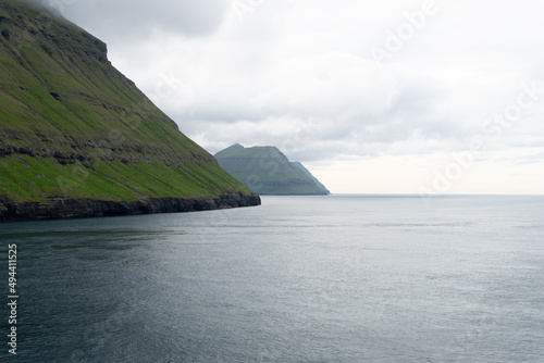 view from the sea to the Faroe islands