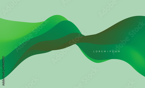 3D abstract wavy background with modern gradient colors. Motion sound wave. Vector illustration for banner, flyer, brochure, booklet, presentation or websites design.