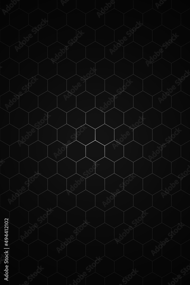 Honeycomb Grid tile random background or Hexagonal cell texture. in color black or dark or gray or grey. And vignette dark border shadow Honeycomb Grid tile random background or Hexagonal cell texture. in color black or dark or gray or grey. And vignette dark border shadow