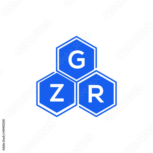 GZR letter logo design on White background. GZR creative initials letter logo concept. GZR letter design. 