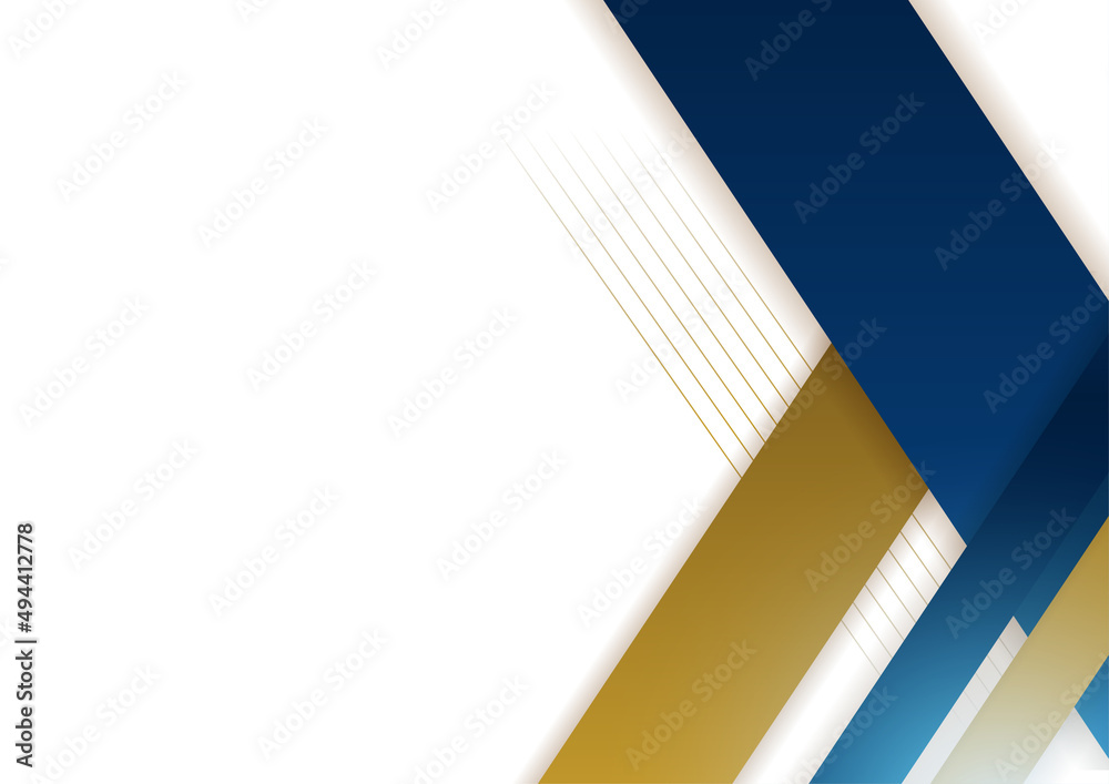 Abstract blue and gold presentation background design Stock Vector ...