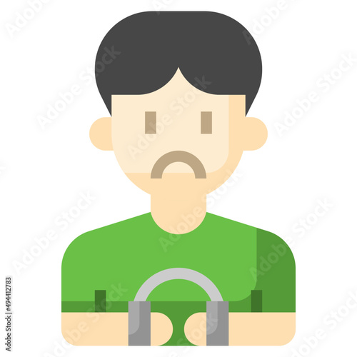 ARREST flat icon,linear,outline,graphic,illustration