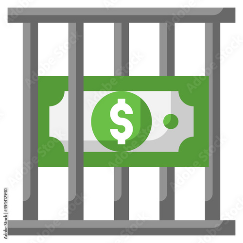 PRISON flat icon,linear,outline,graphic,illustration