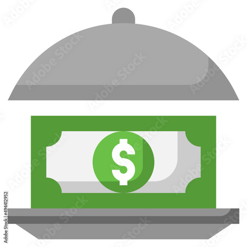 SERVING DISH flat icon,linear,outline,graphic,illustration