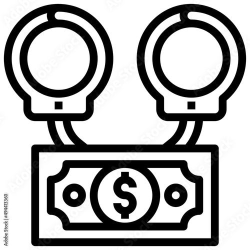 HANDCUFFS line icon,linear,outline,graphic,illustration