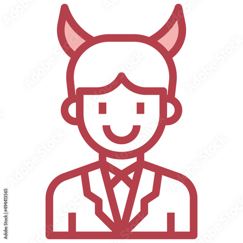 CHEATER red line icon,linear,outline,graphic,illustration