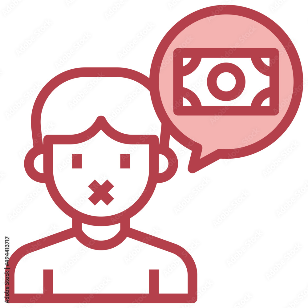SILENCE red line icon,linear,outline,graphic,illustration SILENCE red line icon,linear,outline,graphic,illustration