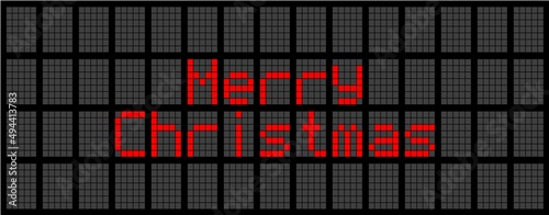 Merry Christmas on dot matrix display