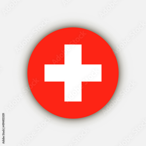 Country Switzerland. Switzerland flag. Vector illustration.